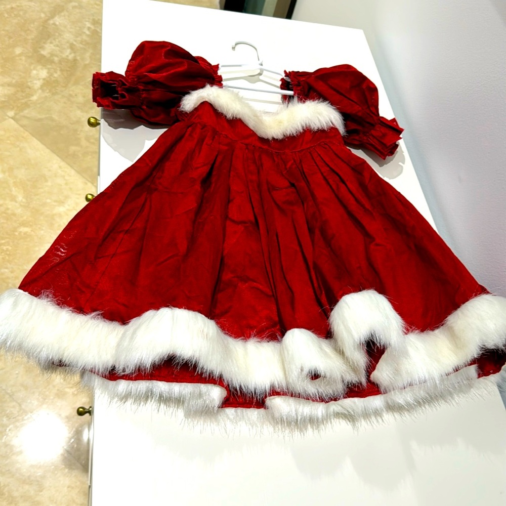 Ooh Lala couture Santa dress for toddler girl